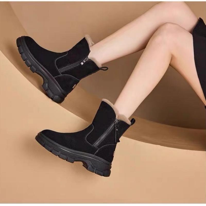 Winter Women Boots 2025 New Winter Warm Anti Slip Cotton Shoes Outdoor Snow Boots Plush Warm Women's Shoes Platform Shoes