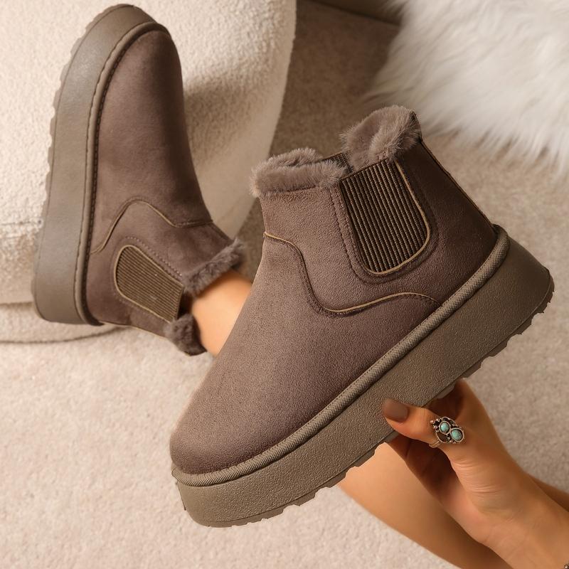 Winter New Arrivals Plus Size 36-44 Thick-Soled Anti-Slip Snow Boots for Women with Fleece Lining and Thickened Cotton Lining