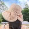 2026 New Big Brim Bow Sun Hat Children Summer Thin Bucket Hat Elegant Foreign Style Sun Hat Tide