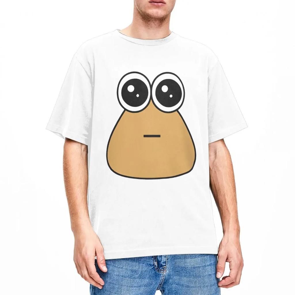 Herren Damen Hungy Pou UWU Mein Haustier Alien T-Shirt Accessoires Vintage Reine Baumwolle Anime Spiel The Maw T-Shirts T-Shirt Kleidung Erwachsene