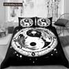 Yin und Yang Tratsch Polyester Bettbezug King Size Exotischer Stil Abstrakte Kunst Chinesische Traditionen Bettwäscheset Für Kinder Jungen Mann
