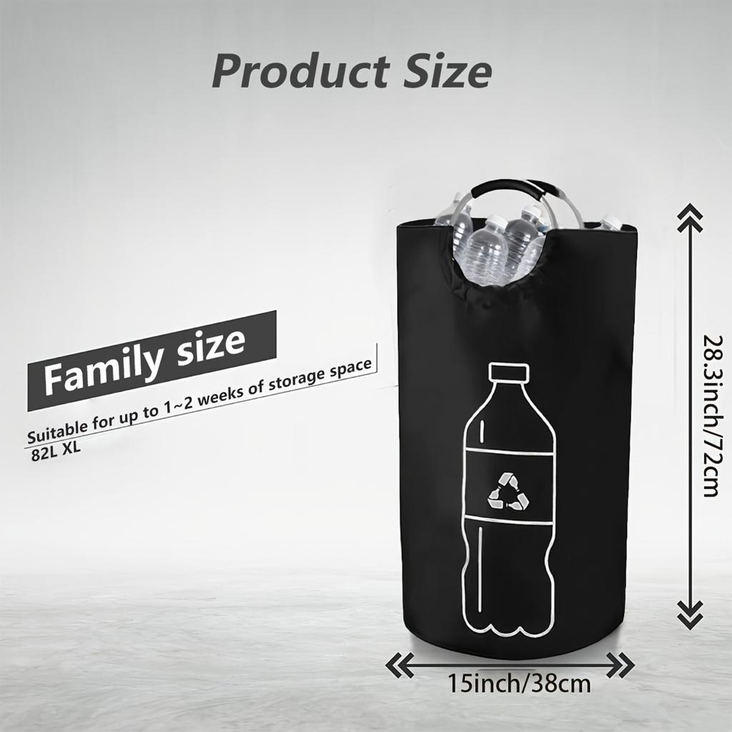 Home Foldable Recycle Bin Kitchen Large Capacity Storage Bag Travel Portable Laundry Basket Handle Household Organizer Bag