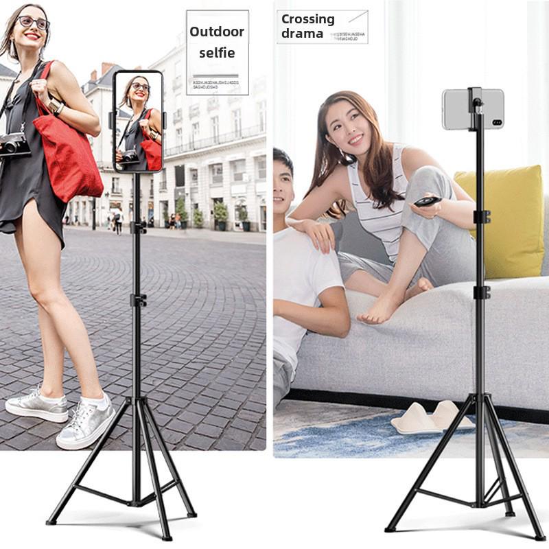 Photography Light Stand & Mobile Phone Tripod – 2.1m Adjustable Floor & Desktop Bracket for Live Streaming