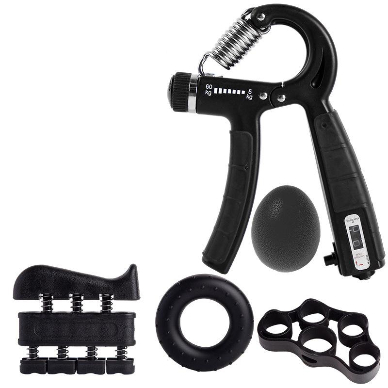 Adjustable Hand Grip Strengthener Kit Non-slip Finger Forearm Trainer Portable for Home Gym Fitness Exercise Use
