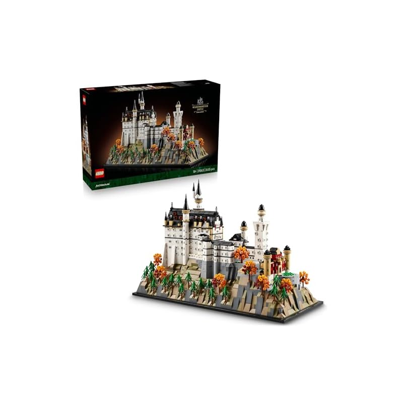 LEGO Architecture Neuschwanstein Castle Toy, Birthday Gift, Building Blocks, Men's and Women's Interior Decor, Stylish Figure, Collectible, 21063