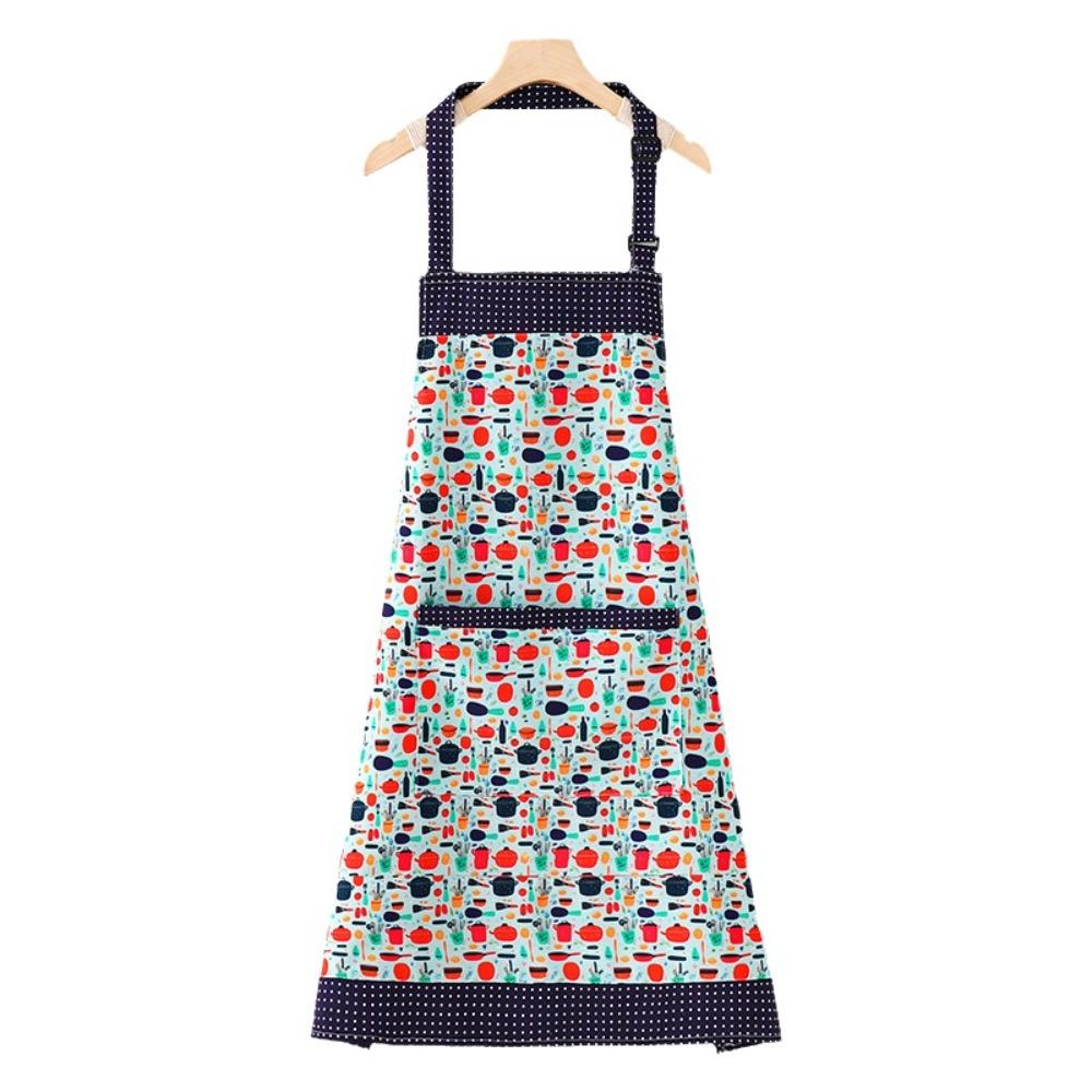 Wear Resistant Printed Apron Waterproof Women Waist Workwear Chef Apron Barbecue