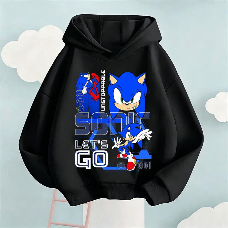 2026 Hoodie Boys Girls Cartoon Kids ShadowSonic Hedgehog Character Pullover Sweatshirt 2026 Long Sleeve Casual Top Children 4-13yrs