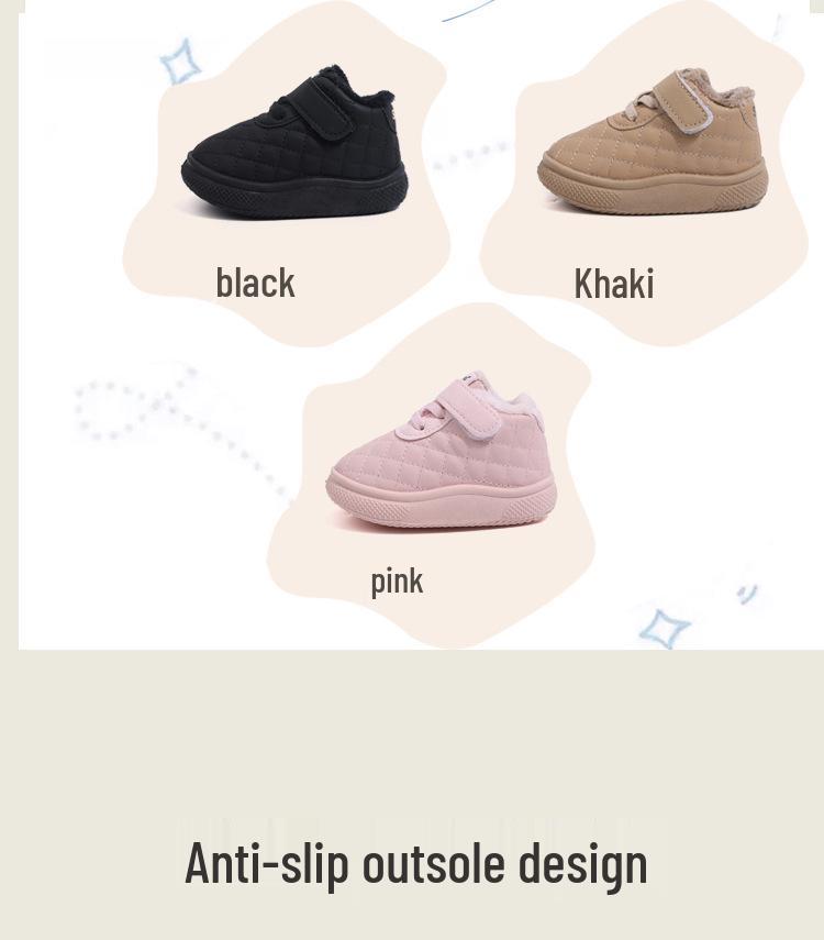 Children's Winter Fleece-Lined Snow Boots: Warm, Unisex, Cotton Shoes for Toddlers (1-6 Years)
