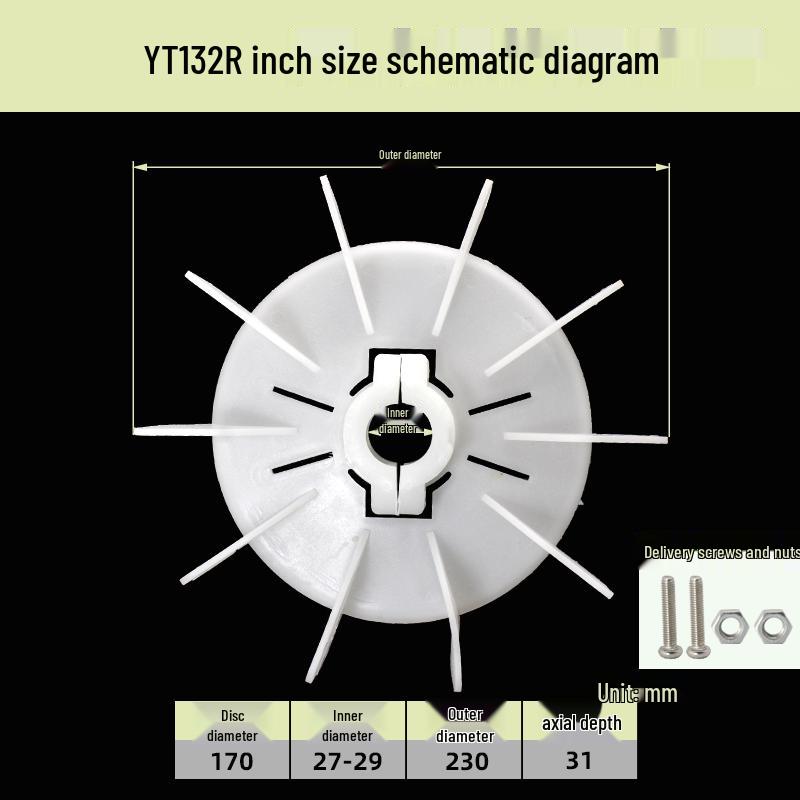 Selbstanziehendes Kühlgebläseblatt YT63-160 für Elektromotoren