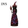 Spooky Halloween Party Decoration Autumn Witch Figurine, Fall Tabletop Statue with Leaf Harvest Home Decor Gown, Seasonal Resin for Mantel Shelf