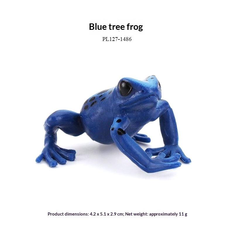 1Pcs Hand Painted Amphibious Animal Figurine Educational Realistic Toad Frog Figure Rubber Animal Model Toy For Kids
