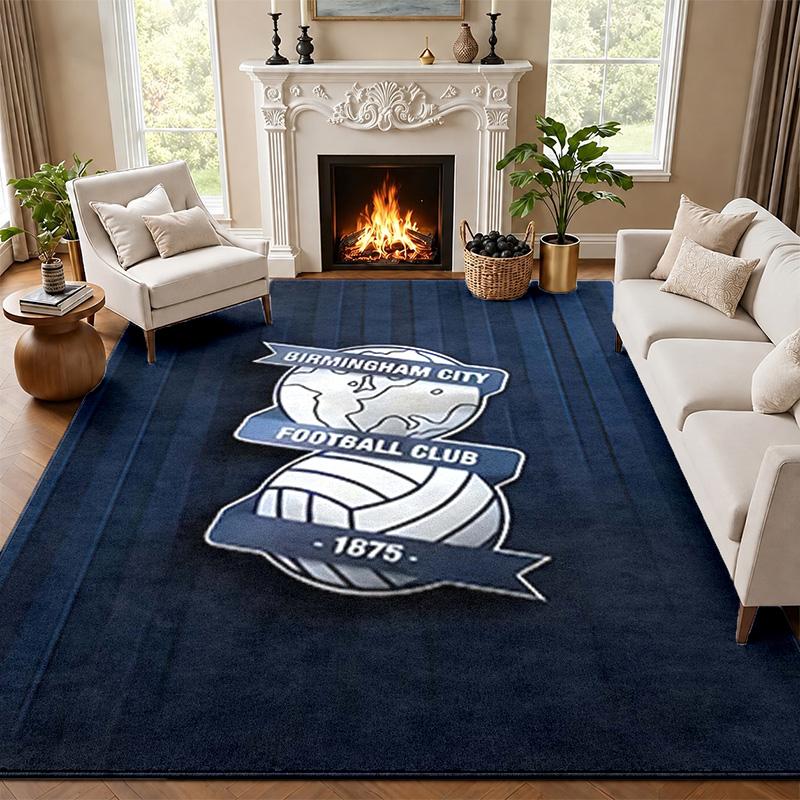 Birmingham City FC Carpet Door Mat for Living Room or Bedroom Protective Mat Under Chair Office Decoration Christmas Gift Birthday Present