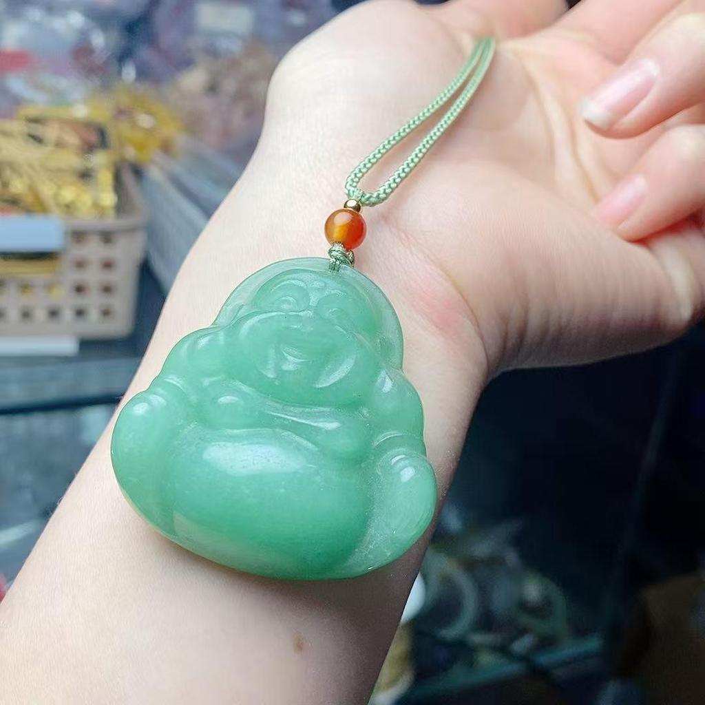 Dongling Jade Maitreya Buddha Versatile Unisex Pendant Necklace