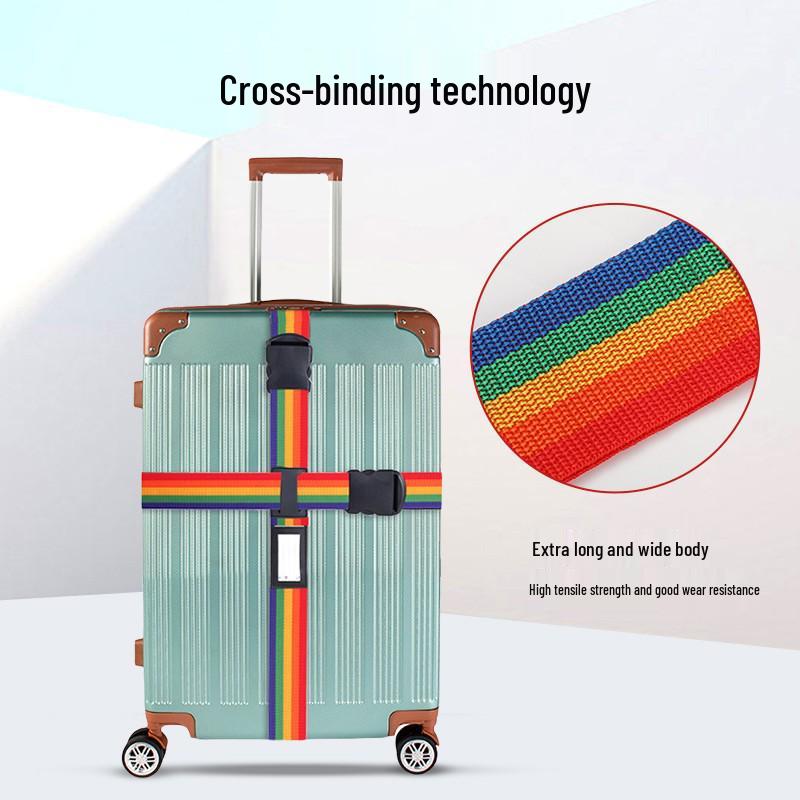 Adjustable Travel Case Cross Tie-down Strap with Customs Lock