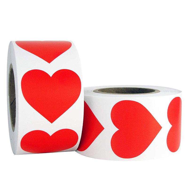 Rotolo di Adesivi a Cuore per San Valentino - Adesivi Rotondi Adesivi Sigillanti a Forma di Cuore per Regali di Matrimonio. Vendita Calda!