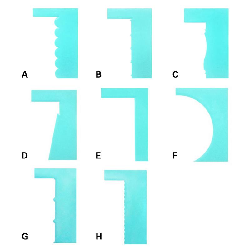 1 Piece Baking Tools Spatula Cake Scraper Plastic Edge Smoother Pastry