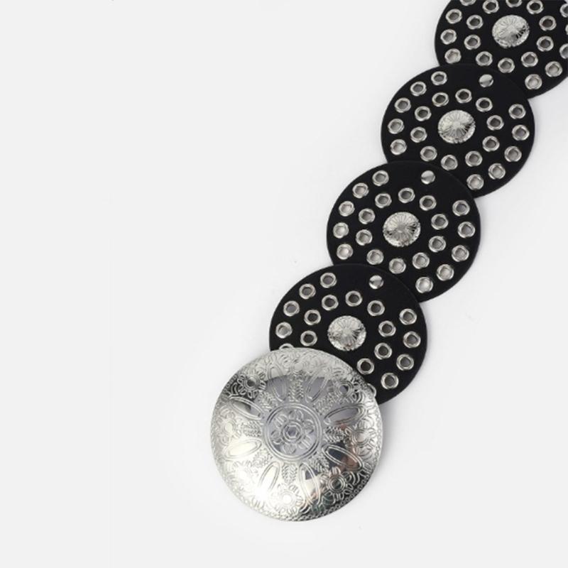 Waist Belt Hot Girl Sexy Grommet Discs Adjustable Body Chain for Dress Stage