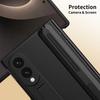 Original protective hinge case for Samsung Galaxy Z Fold 8 7 6 5 including stylus, foldable tempered glass film, and stand