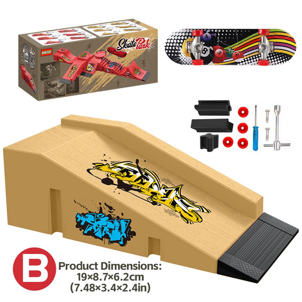 Finger Skateboard Skate Park Set Obstacle Course Professional Fingerboard Realistic Simulation Portable Practice Set