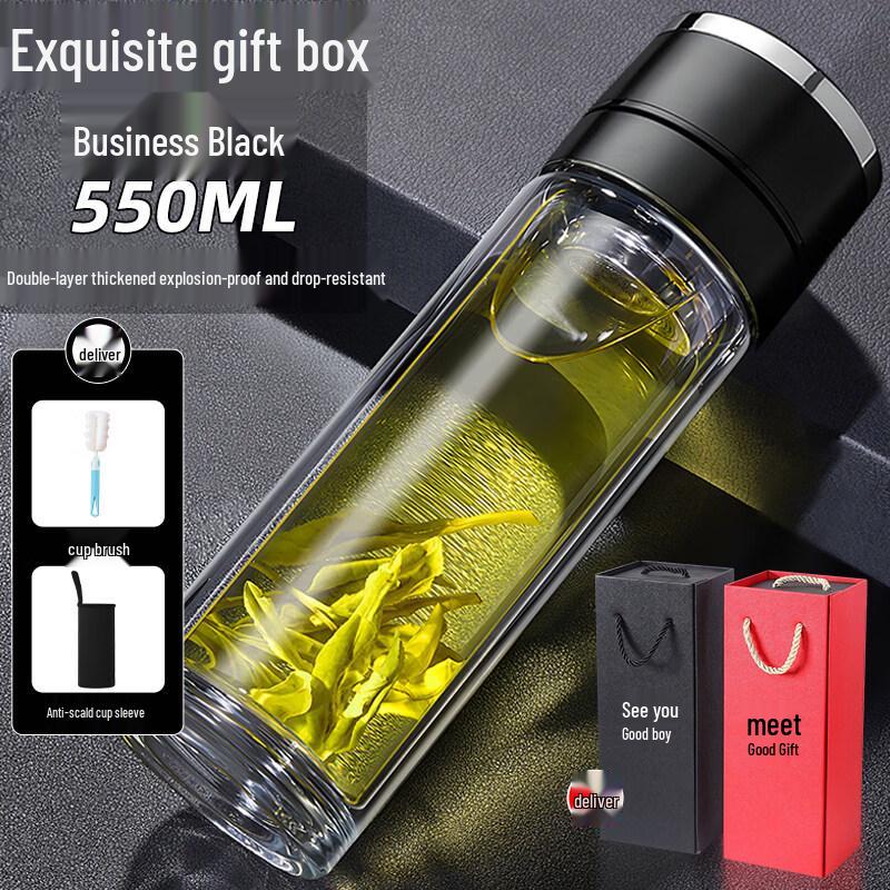 Xihe Glass Insulated Tea Cup with Temperature Control