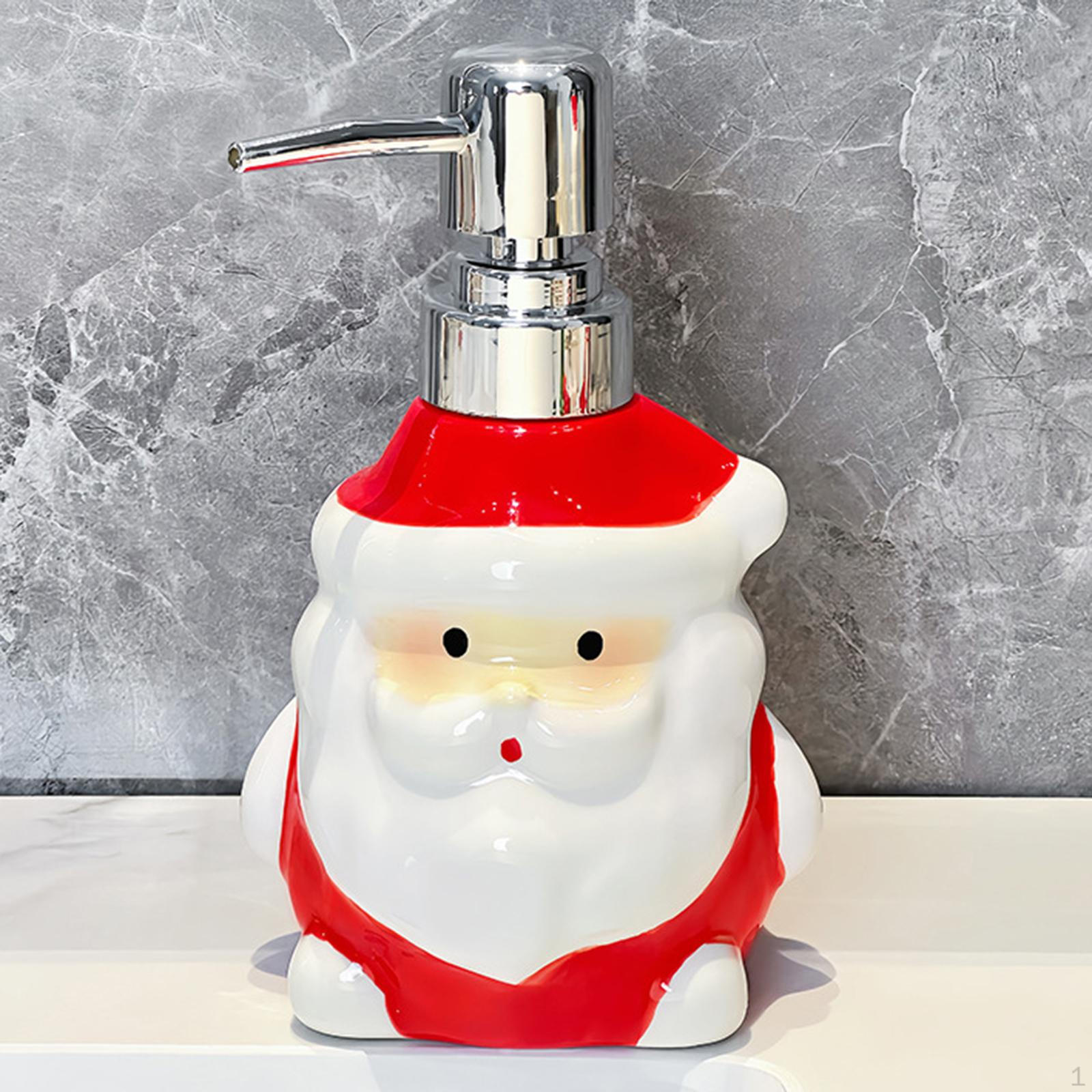 

Santa Claus Soap Dispenser Christmas Gift Creative Container Body Wash Lotion for Vanity