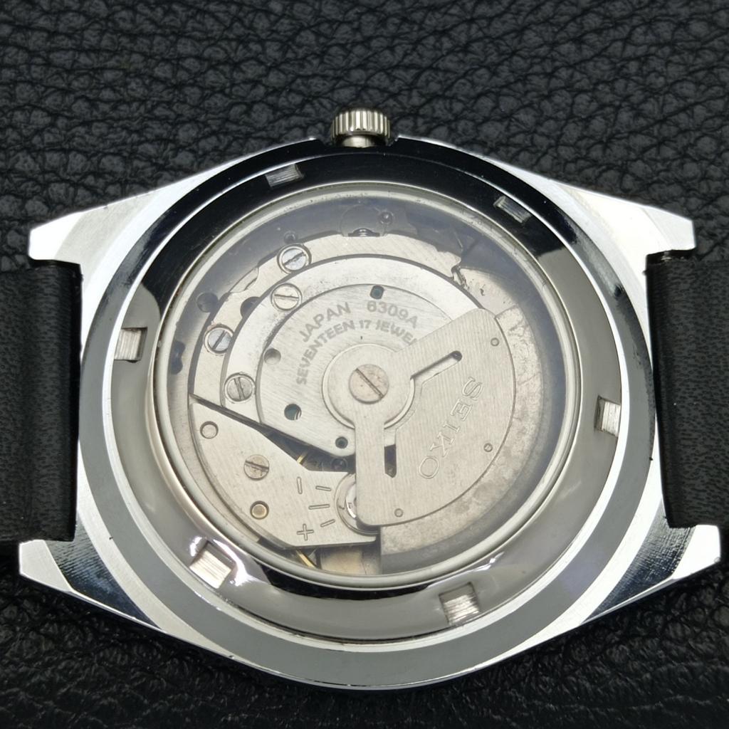 AUTOMATIC SEIKO 5 JAPAN MENS 6309A REFURBISHED BLACK COLOR DIAL WATCH a440288-4