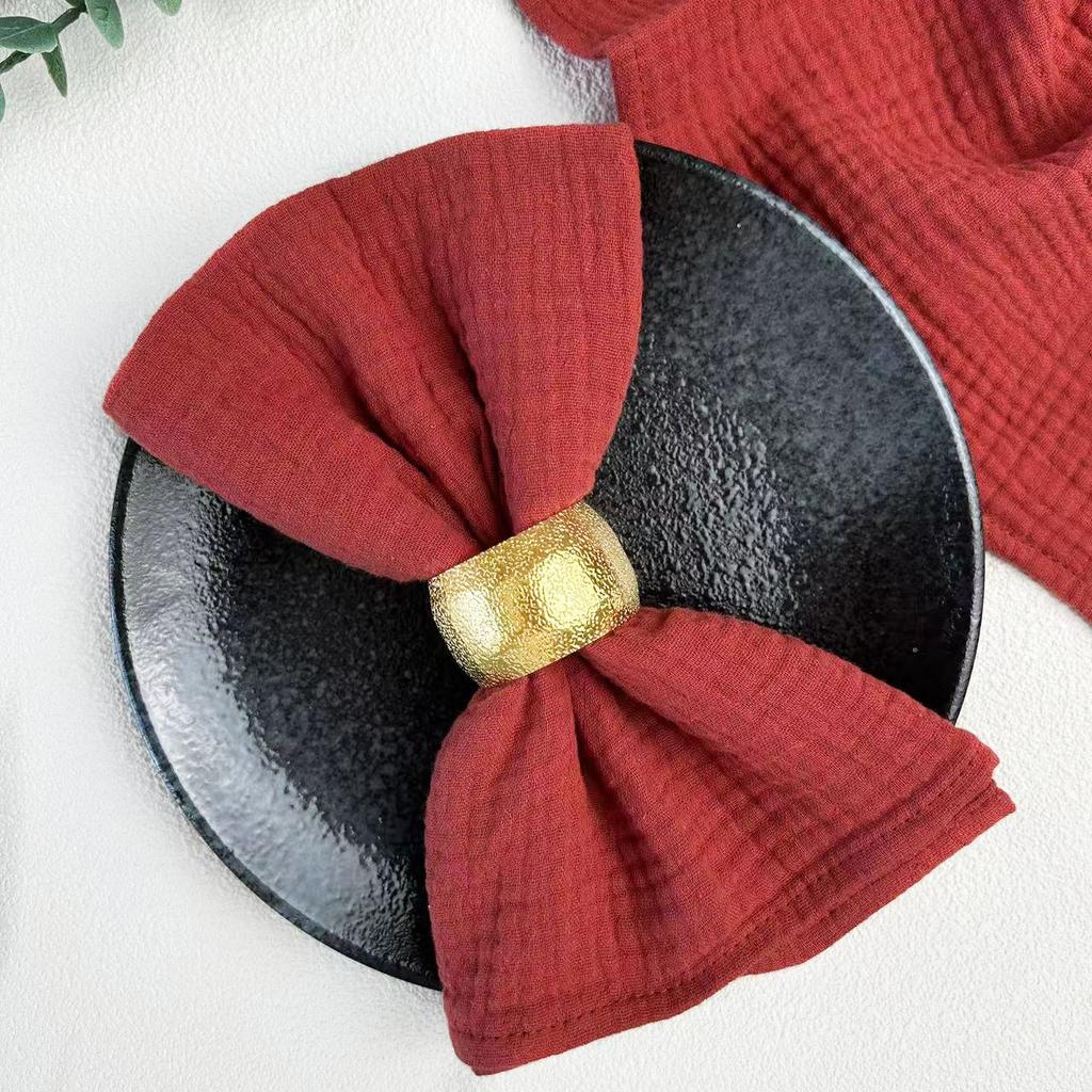 6Pcs 40x40cm Thick Gauze Cotton Napkins Reusable Tea Towel for Wedding Party Dinners Baby Shower Christmas Table Decoration