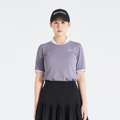 TAYLORMADE APPAREL 26Ss Women'S Mini Knit Shawl Collar Short Sleeve T-Shirt T8031T66149-190