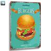 Vintage American Style Burger Metal Sign xInch Home Living Room Wall Decor Iron Painting