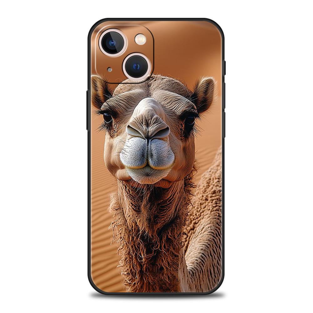 

Чехол для телефона Cover для iPhone 17 16 15 14 13 12 Pro Max 11 Pro Max 17 AIR Plus Ударопрочный Мягкий ТПУ Корпус Животное Верблюд Fundas Capas iPhone 16Pro Max