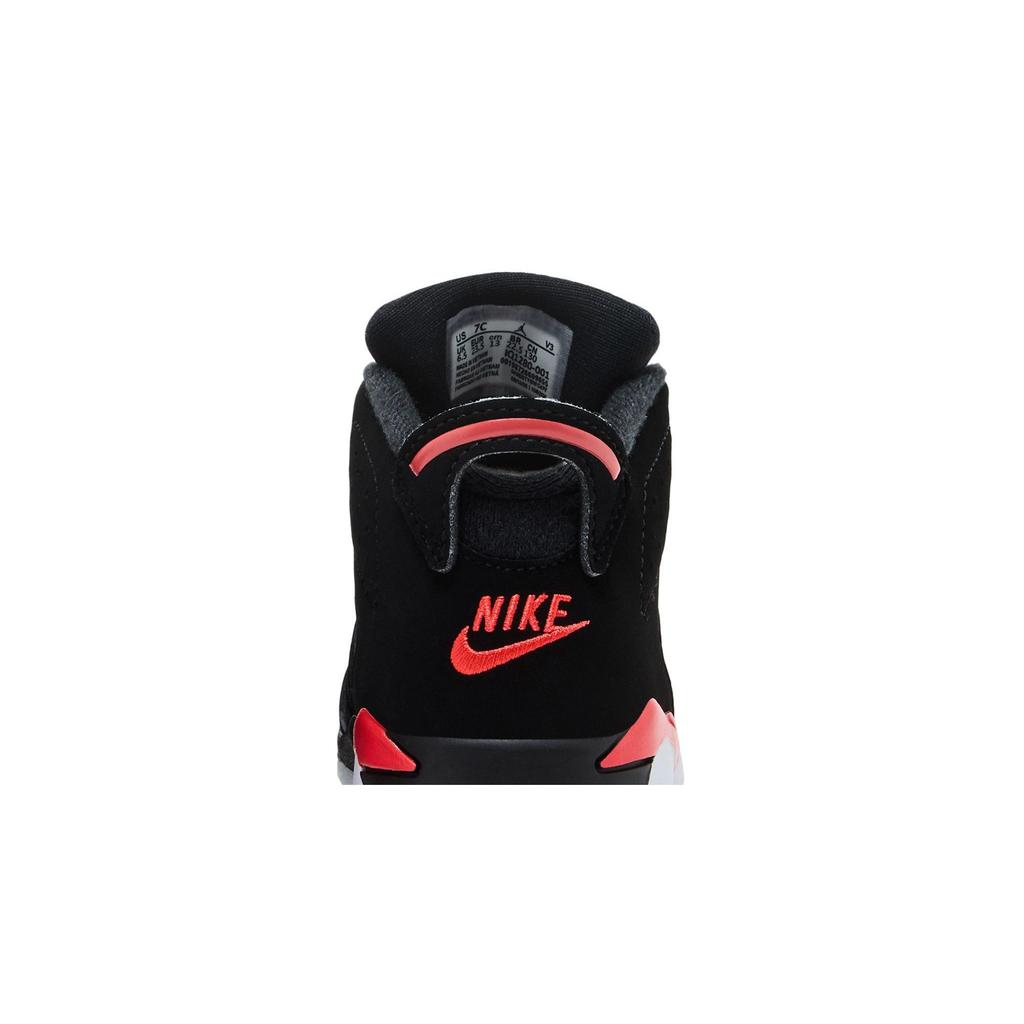Air Jordan 6 Retro Toddler 'Reverse Infrared Salesman' (Dla obu płci) Czarne / Jasnoczerwone Buty dla Maluchów IQ1280 001