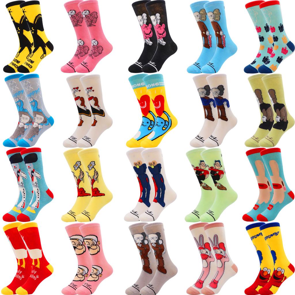 High Quality Custom Calcetines Socken Comic Character Cotton Funky Funny Cartoon Women Socks