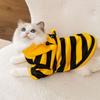 Kawaii Bee Design Puppy Cat Clothing Warm Thickened Dog Pullover Hoodie Soft Jumpsuit Winter Pet Clothes French Bull
