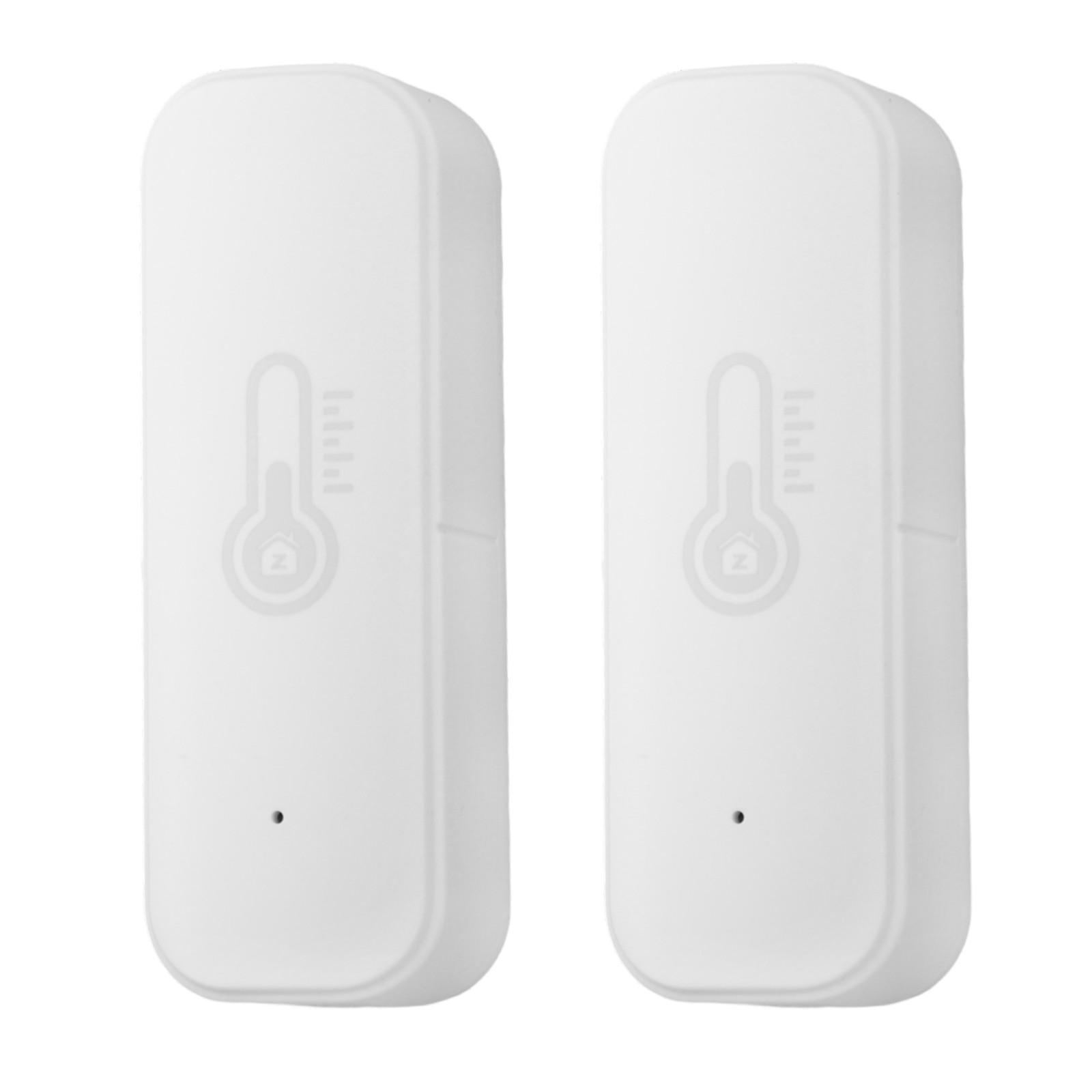 

Легко устанавливаемый датчик температуры и влажности Zigbee для дома 2pcs