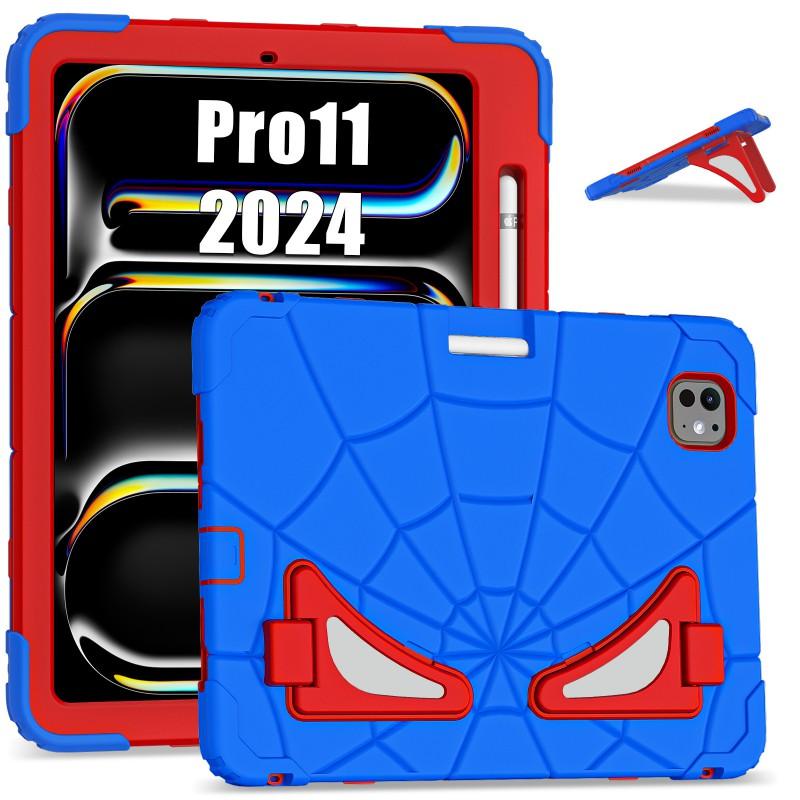 Spider-Man Silicone Case IPad Pro 11 Inch With Kickstand Shockproof Full Cover Kids Air 4 5 10th Gen