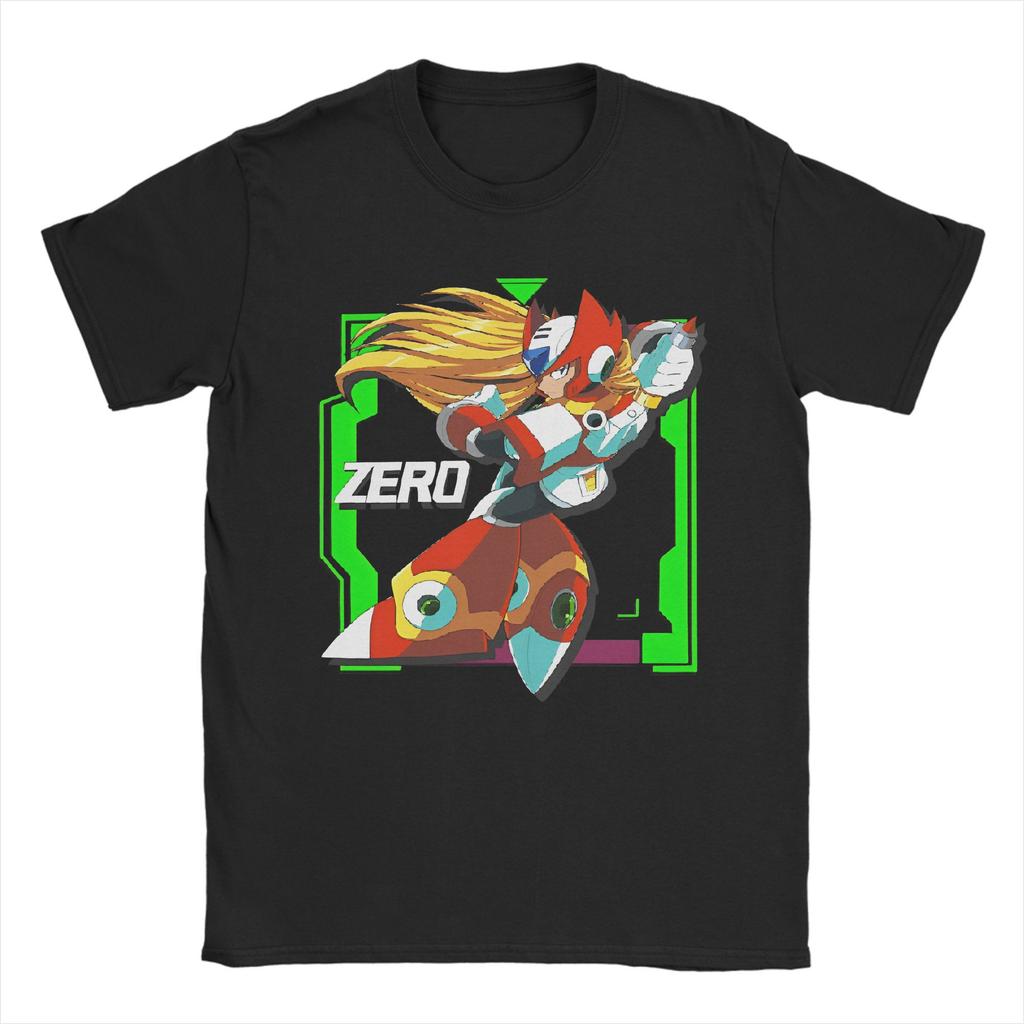Streetwear Megaman X Zero Art T-Shirt For Men Women O-neck Short Sleeve Tops Shirts  Cotton Summer Clothing