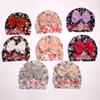 Seasonal new printed children's hats, baby bow headgear, thin girls' hats for infants and young children