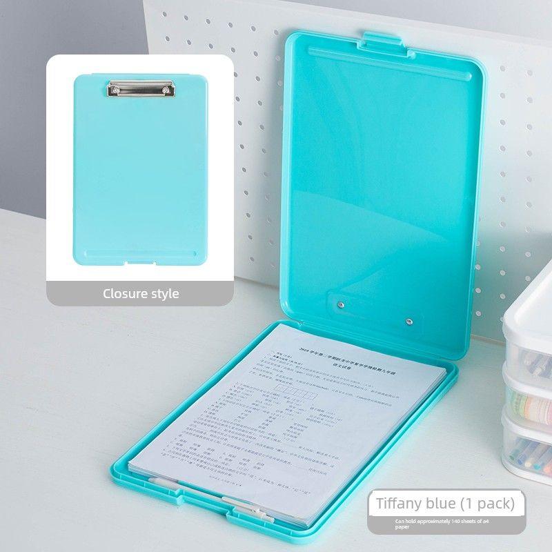 

Test Paper Storage Bag with Pen Slot Primary School Student Special Plate Holder Test Paper Clip Job Document Storage Box Paper Storage Handy Gadget Tiffany Blue
