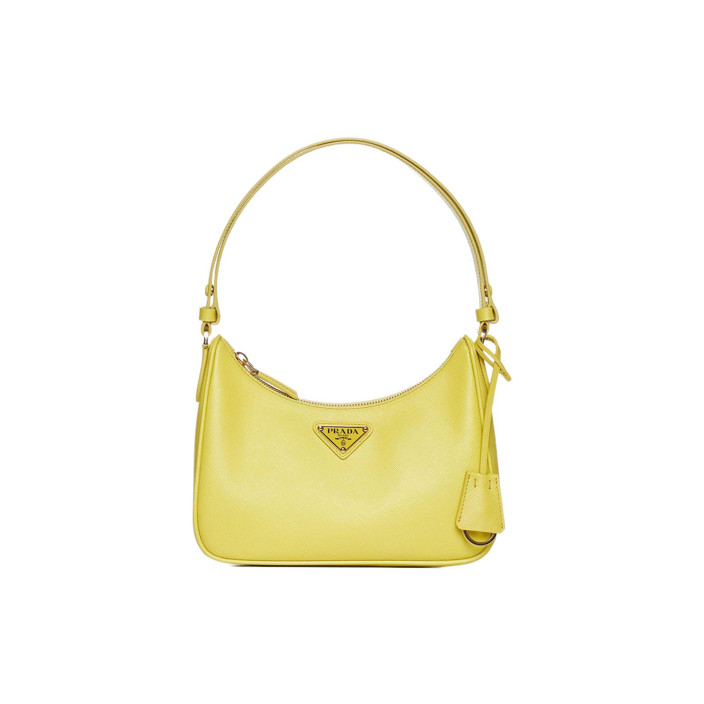 

Prada Triangle Logo Leather Mini Shoulder Bag Women Handbags Yellow 1BC204_VJO_MNZVF_0_YN4 Basic Set (Bag+Dust Bag)
