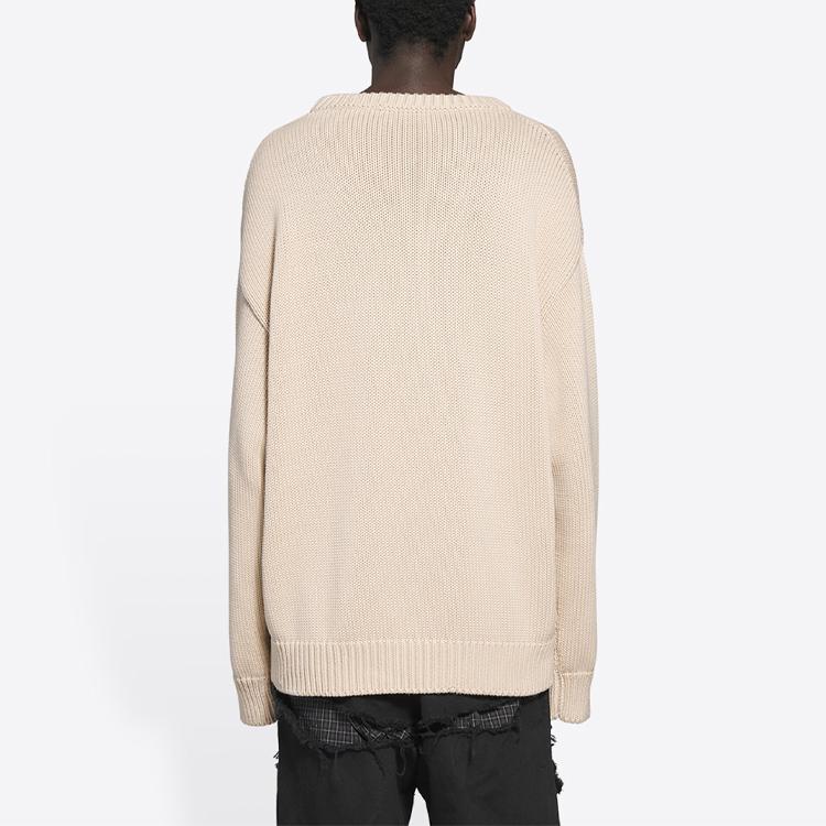 Balenciaga FW21 Sweater Unisex Light Beige 664369T32119028
