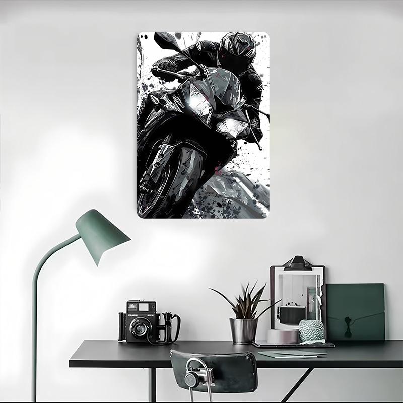 Biker Motorcycle Bikes Biker Printed Poster Customized Wall Art Retro Vintage Metal Tin Signs for Room Office Decoration Gaming