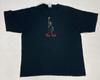 VINTAGE New York City Statue Of Liberty Embroidered Graphic T-shirt Men XL Black