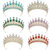 European & American Bride Rhinestone Crown Headband - Baroque Wedding & Evening Hair Accessory