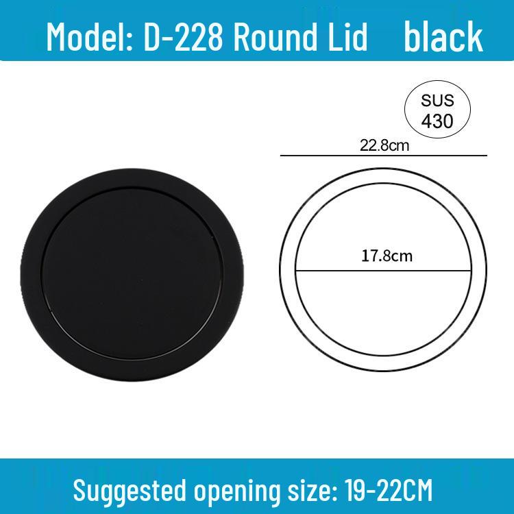 Runder versenkbarer Mülleimer mit Schwingdeckel für die Arbeitsplatte