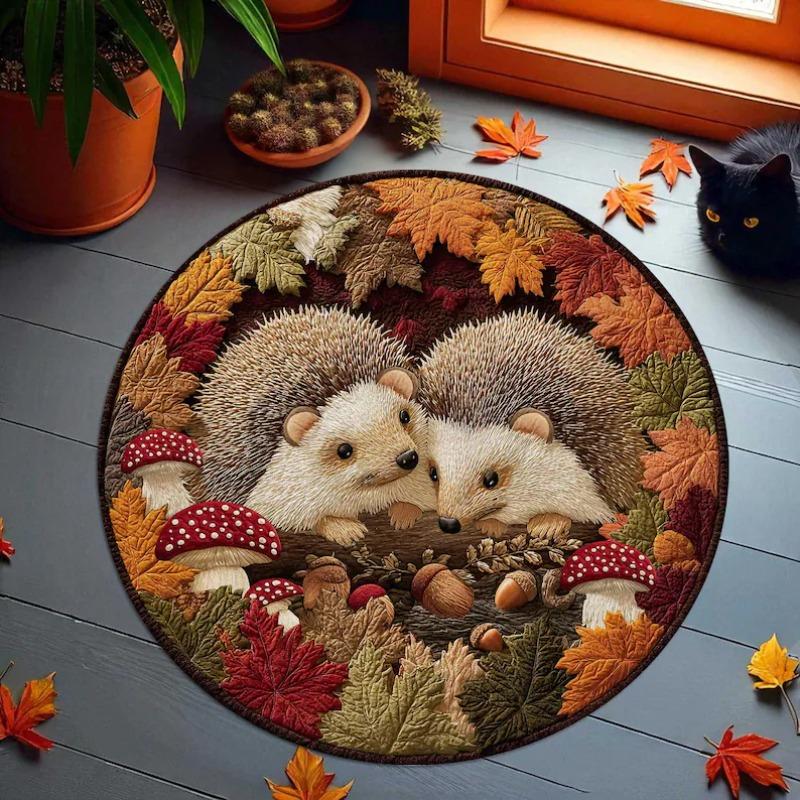 Dark Fantasy Circle Rug Glowing Skeleton Emerging From Cracked Stone Round Carpet Gothic Horror Decor Bedroom Game Room Floors