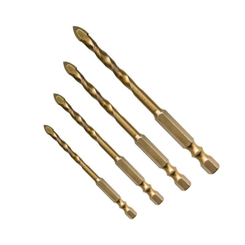 Hex Shank Twist Flat Drill Bits for Granite Tile Precise Drilling High Durability
