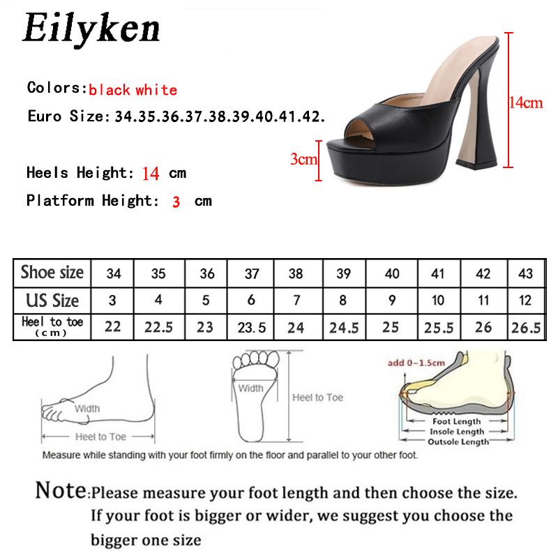 Fashion Eilyken 2025 New Women Slippers Slides Summer Design Fashion Peep Toe Square Heels 13cm Gladiator Sandals Shoes