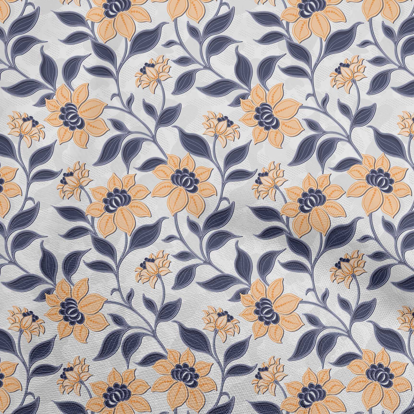 

oneOone Cotton Poplin Gray Fabric Dotted Floral Fabric For Sewing Printed Craft Fabric By The Yard 42 Inch 42 Inch Wide - Viscose Chiffon персиковий