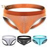 Pánská sexy tanga Nízký barevný design s blokovaným vzorem U konvexní vak Kalhotky Široký pas Pohodlný styl Domácí kalhotky na spaní