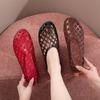 Crystal Mesh Jelly Sandals - Women's Non-slip, Breathable, Slip-on Flats